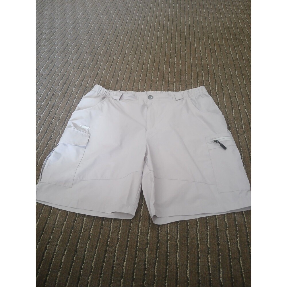 Viodia Light Gray Lightweight Cargo Shorts Men's XXL Stretch Hiking Outdoors